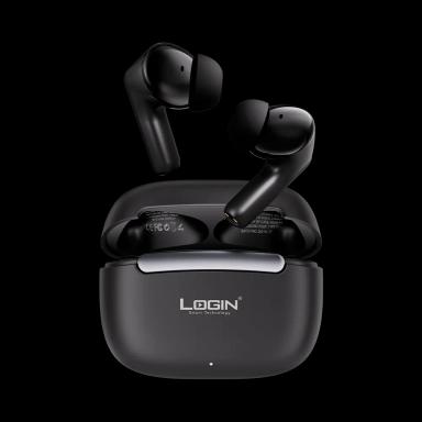 Login L-221 AMBEO Earbuds ANC ENC 13mm Bass Drivers Bluetooth 6.0 Matte Black