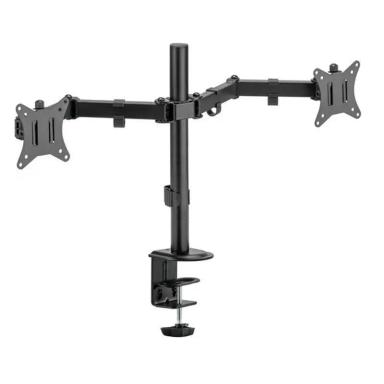 MXG BMA-24P Dual Monitor Steel Articulating Monitor Mount Matte Black