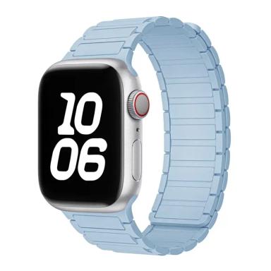 Silicone Magnetic Replacement Loop Band for Apple Watch by Case Lord (42mm-49mm) Light Blue
