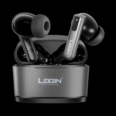 Login L-218 ELAN Earbuds ANC ENC Bluetooth 5.4 Robotic Design