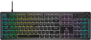 Corsair K55 RGB – Full-Size Membrane Keyboard RGB Backlighting IP42 Rated