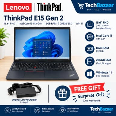 Lenovo ThinkPad E15 Gen 2 – Core i5 11th Gen 8GB RAM 256GB SSD