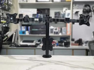 VonHaus Dual Arm Desk Clamp For 24inch 27inch 32inch Monitors Mount
