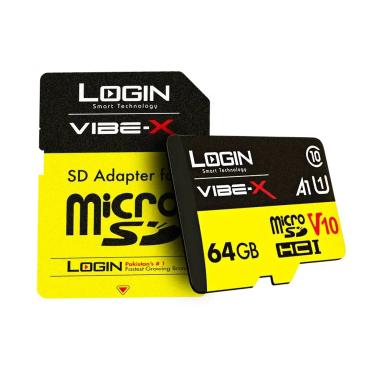 Login L-M10 Micro SD TF Cards 64GB Supports 4K Video