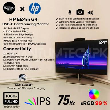 HP E24m G4 24inch FHD 1080p 75hz USB-C Conferencing Borderless Monitor
