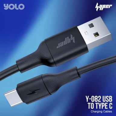YOLO Y-082 FLOW USB to Type C Charging Cable Black