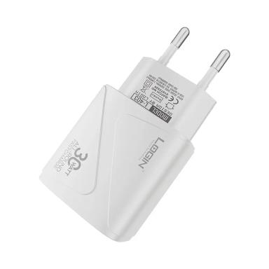 Login L-403 Charger 30W Super Fast Charging LED light Include Cable Type-C White