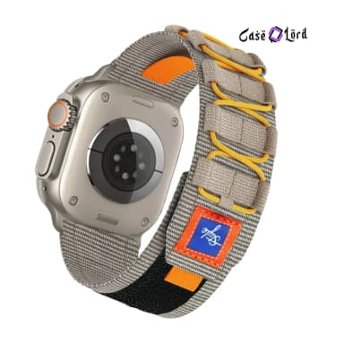 WeaveX Nylon Woven Replacement Band For Apple Watch by Case Lord (42-49mm) Gray