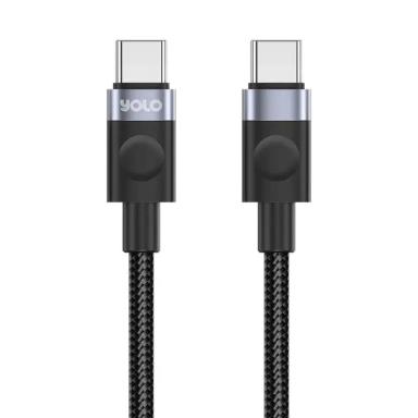 YOLO Y-079 Flow Type-C to C Fast Charging Cable Black