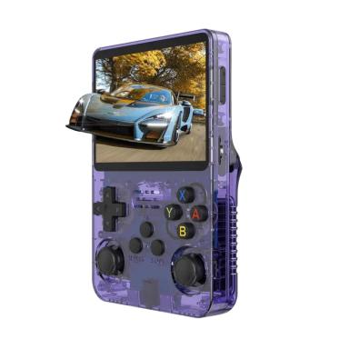 R36S 64GB (Ark OS) Retro Pocket Handheld Console 20000+ Games with Eye Protection HD 3.5 IPS Screen for Adults and Kids
