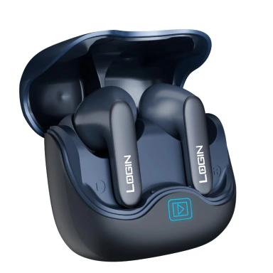 Login L-200 Earbuds (ANC + ENC) Active & Enviornmental Noise Cancellation Quad Mics 