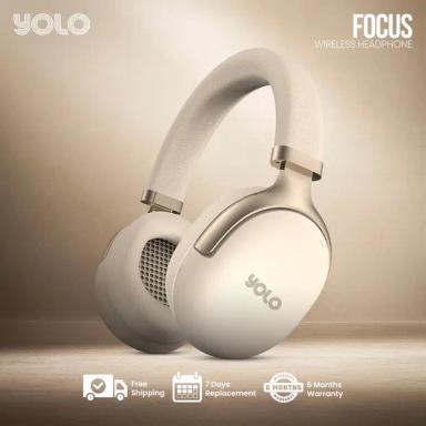 YOLO Focus Wireless Active Noise Cancelling Headphone Apricot