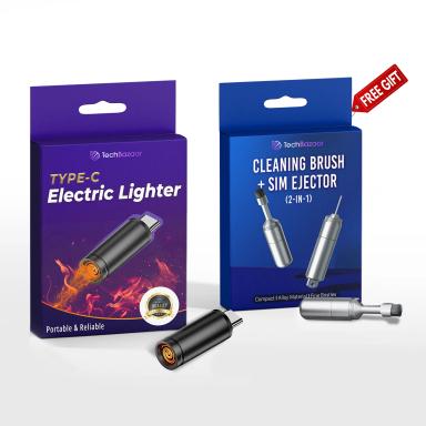 Type-C Electric Lighter + Free 2-in-1 SIM Ejector Tool & Cleaning Brush