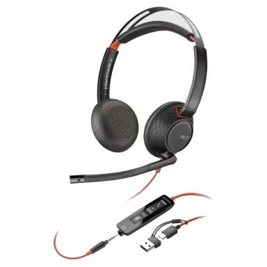 Plantronics Poly - Blackwire C5220T Wired Dual-Ear (Stereo) Headset