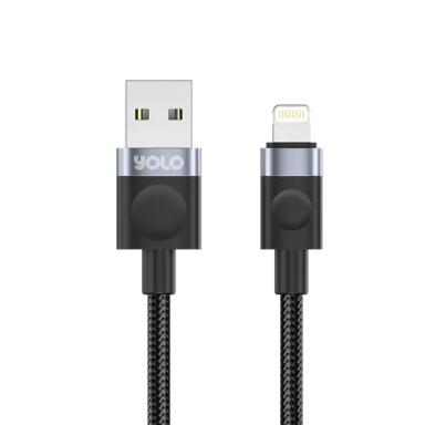 YOLO Y-77 Flow USB to Lightning Fast Charging Cable Black