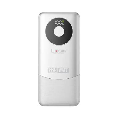 Login L-709 VOLTRA Power Bank — 10000 mAh 22.5W Built-in Cables