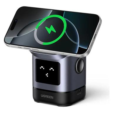Ugreen Uno 2-in-1 15W MagSafe Compatible Magnetic Power Bank - Black