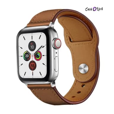 LUX Leather Replacement Band for Apple Watch by Case Lord (44–49mm) Brown