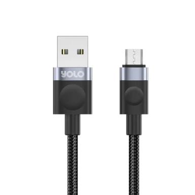 YOLO Y-078 Flow USB to Micro-USB Fast Charging Cable Black