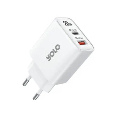 YOLO Y-201 Super Fast USB to Type C Charger Set White