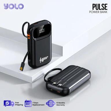 YOLO Pulse 20000 mAh Capacity Power Bank Black
