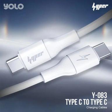 YOLO Y-083 FLOW Type C to Type C Charging Cable White