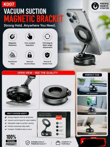 Holder Nothing Black K007 vacume magnetic bracket