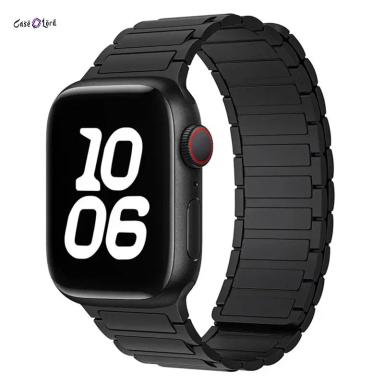 Silicone Magnetic Replacement Loop Band for Apple Watch by Case Lord (42mm-49mm) Black
