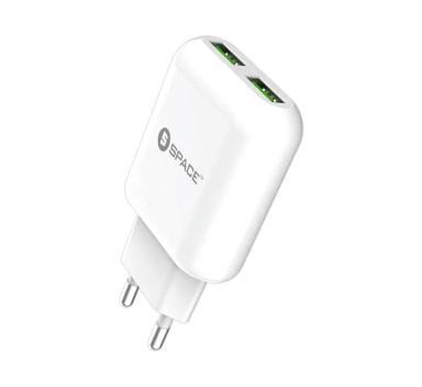 Space WC-103 Original Dual Port USB Wall Charger – Original 2.4A