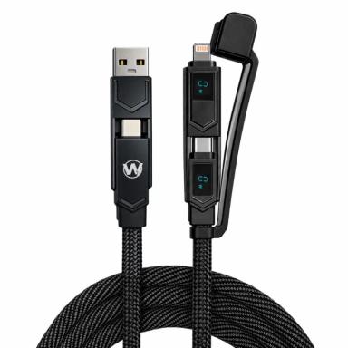 Master V3 100W Dual LED Zinc 4in1 Cable by W - 3.9ft