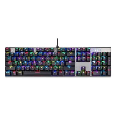 MOTOSPEED CK104 Mechanical Keyboard with Blue Red Switches 104-Key RGB Backlit Gaming Keyboard