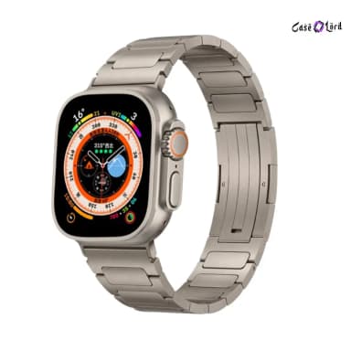 Monarch Titanium Replacement Band For Apple Watch by Case Lord (44-49mm) Titanium