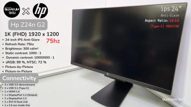 HP Z24n G2 24Inch IPS USB-C 1K 75Hz Borderless Gaming Monitor 