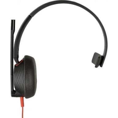 Poly Plantronics C5210 Single-Ear Wired Headset with Red Cable