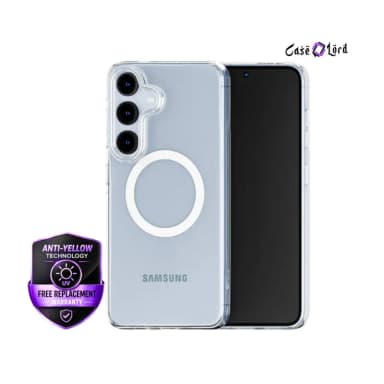 Samsung S25 Never-Yellow Clear Armour MagSafe Case by Case Lord