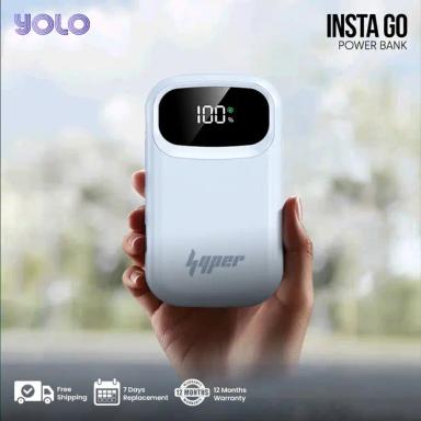 YOLO Insta Go 10000 mAh Capacity Power Bank Powder Blue