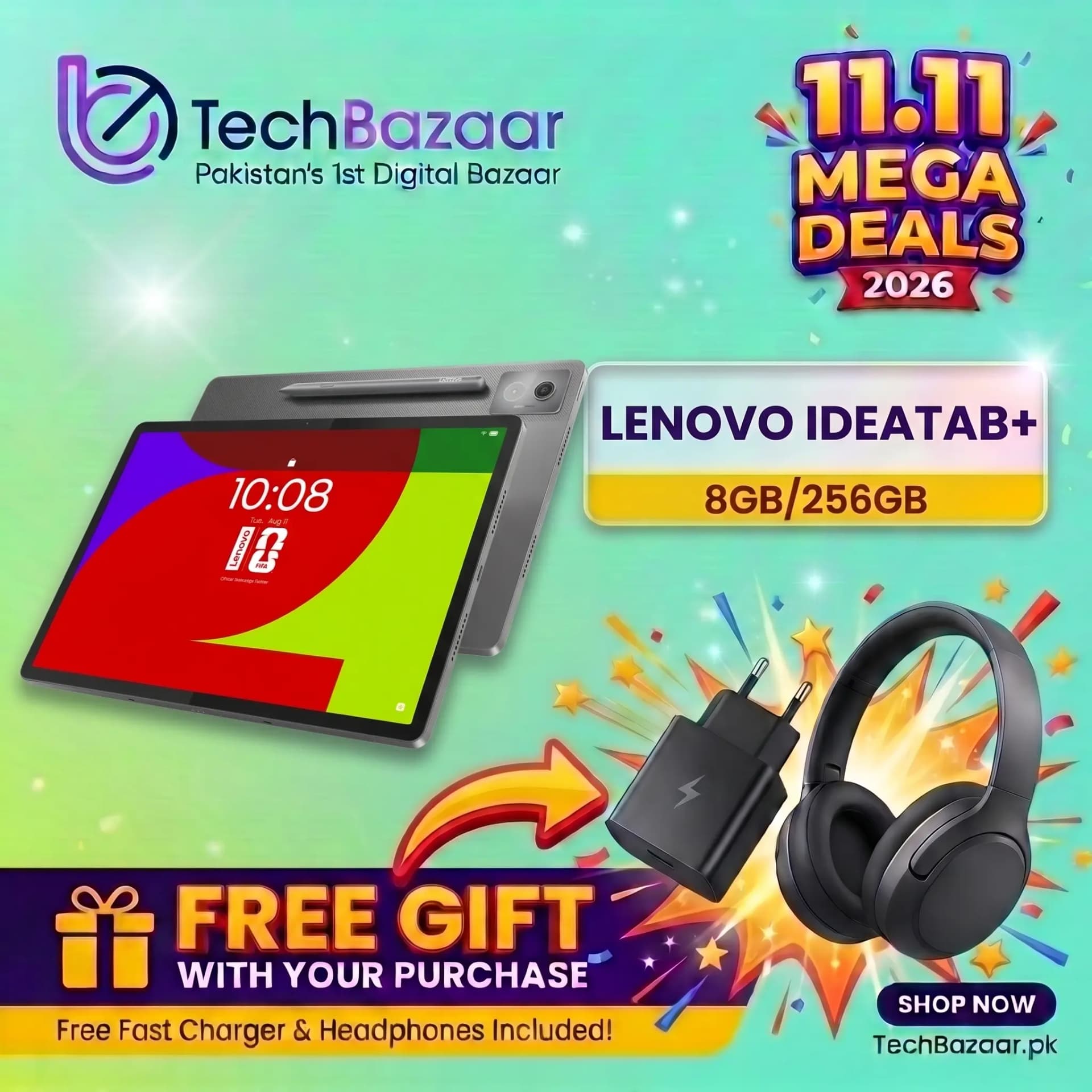 Lenovo IdeaTab Plus 12.1 '' 90Hz 8GB RAM 256GB Storage Quad Speaker - Limited Stock - Limited Stock