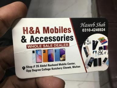 H A MOBILES AND ACCESSORIES